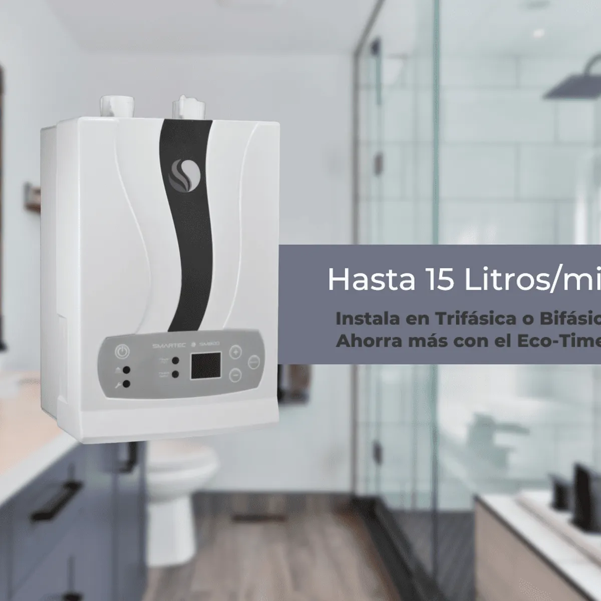 SMARTEC - Calentador Eléctrico Smartec 15 Lt Paso Trif/Bif