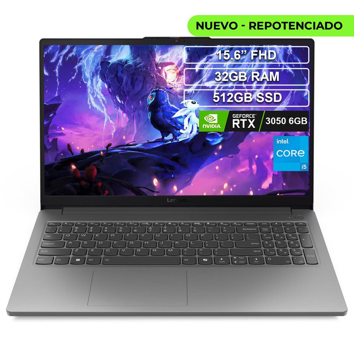 LENOVO - Portátil Lenovo LOQ Core i5 12450HX 32GB 512GB RTX 3050 FHD