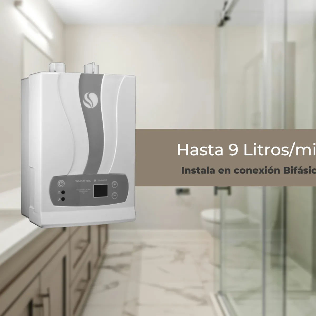 SMARTEC - Calentador de Agua Eléctrico 5-9 Litros Bifásico