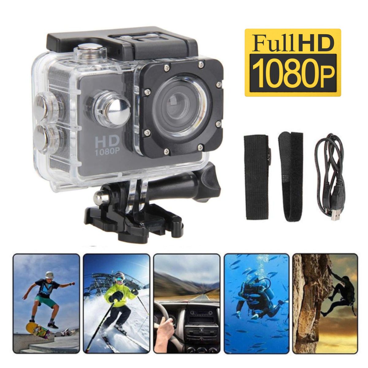 COLME TECHNOLOGY HOME - Cámara Deportiva Sumergible 30 Metros Sport Cam Hd 1080p