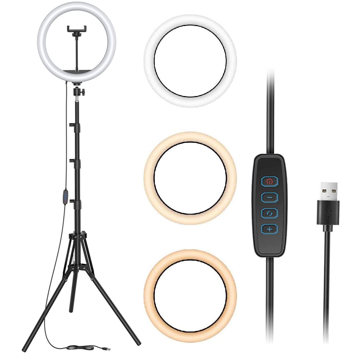COLME TECHNOLOGY HOME - Aro De Luz Led Regulable 30cm Para Móvil Cámaras  Trípode