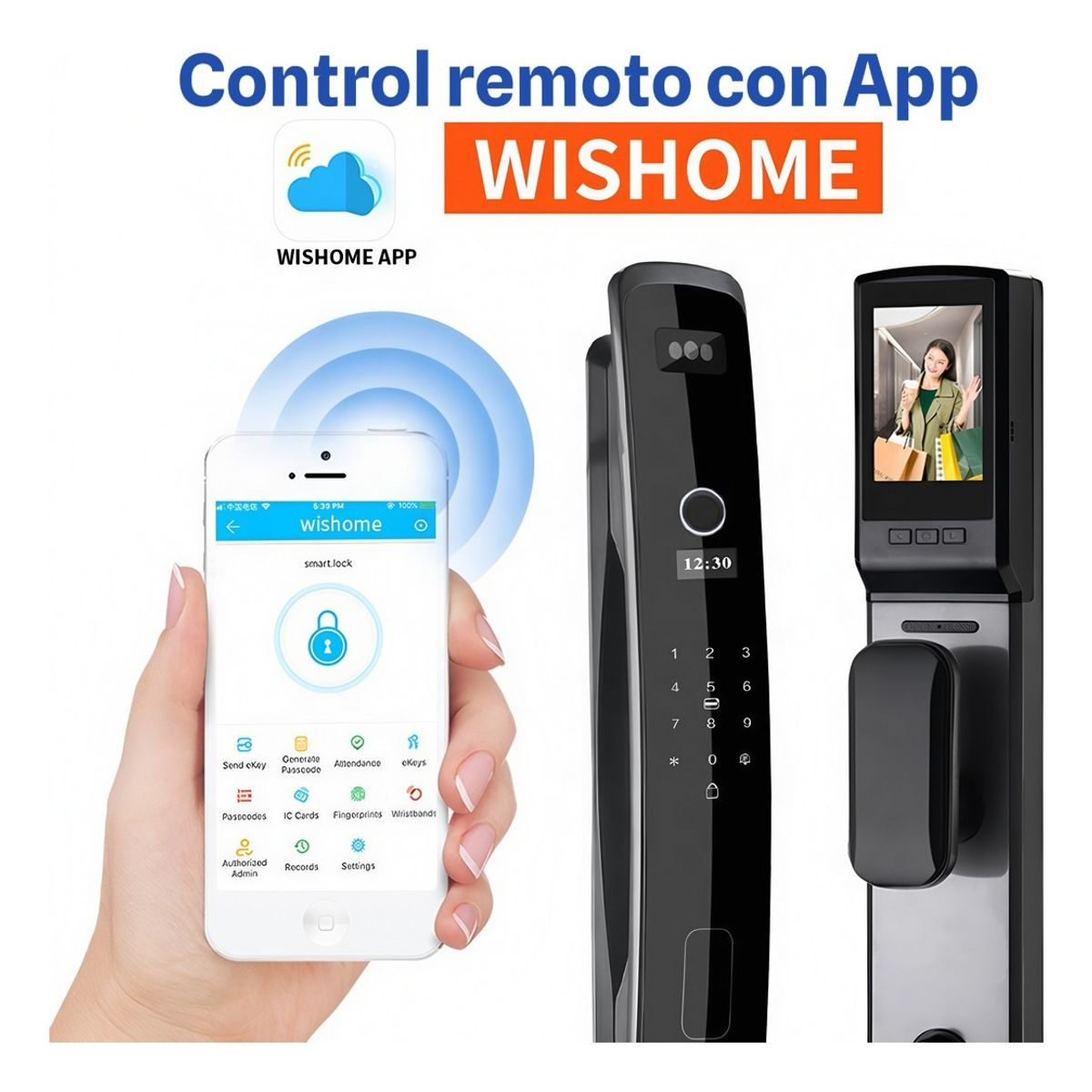 GENERICO - Cerradura Inteligente Reconocimiento Facial Huella Wifi