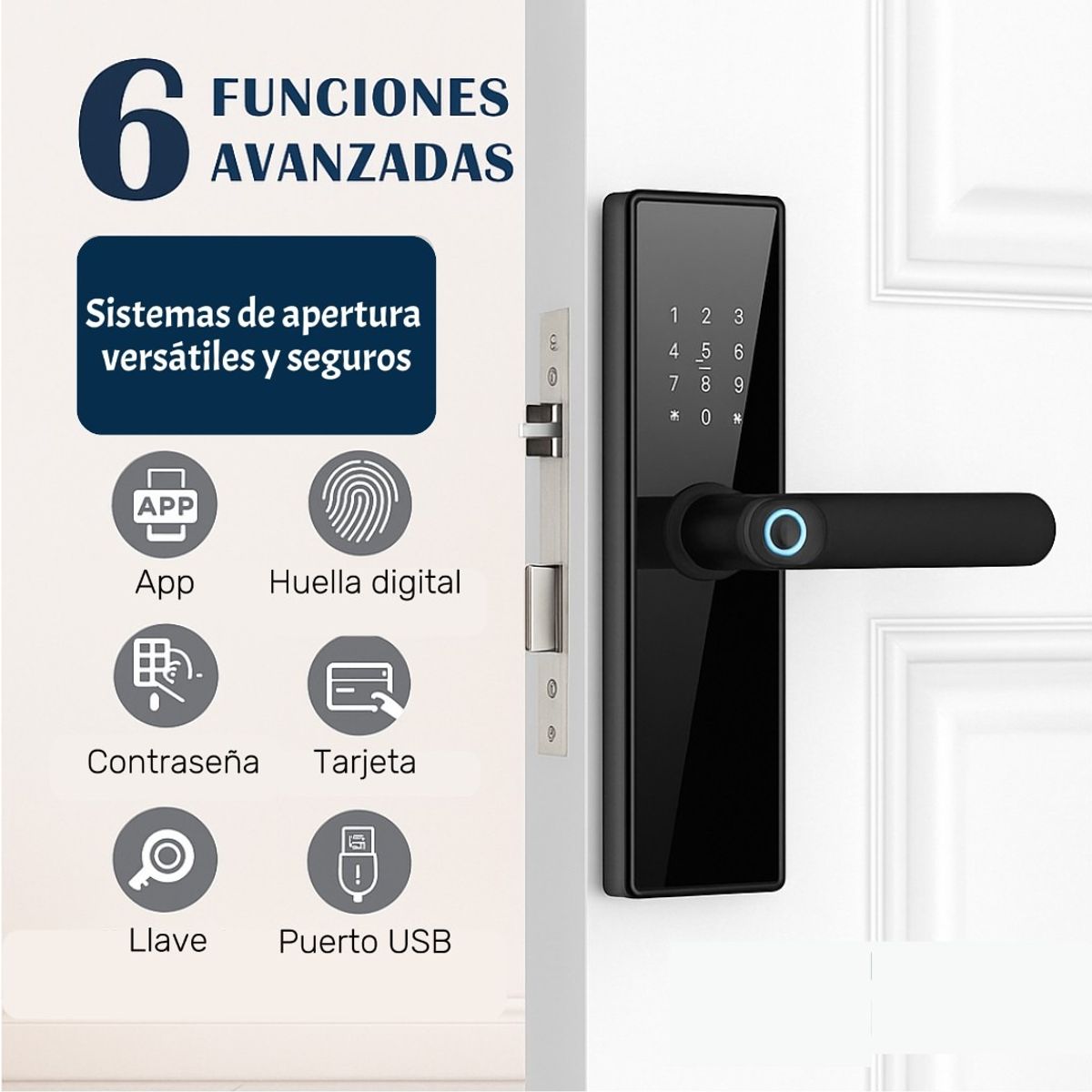GENERICO - Cerradura Inteligente con huella Digital Aplicación Tuya