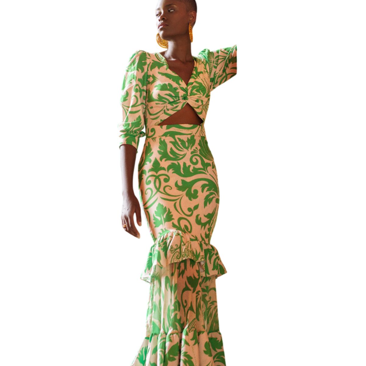 MARAMAR - VESTIDO LARGO CON MANGAS