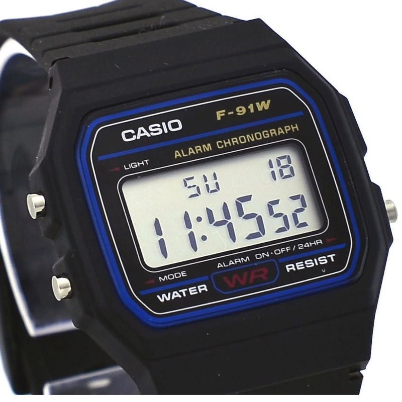 CASIO - Reloj Casio F-91W-1D Retro Unisex Negro