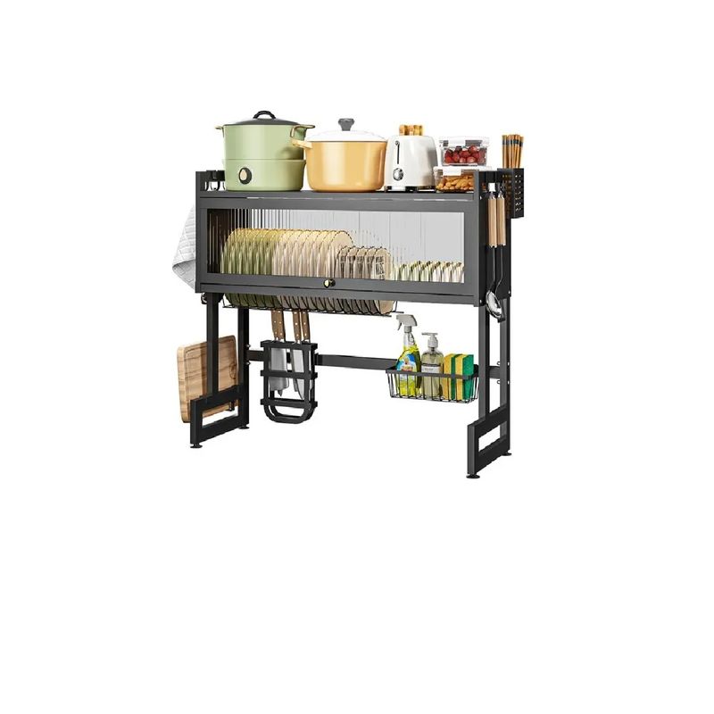 SKY - Escurridor Platos Cocina Con Gabinete Color Negro