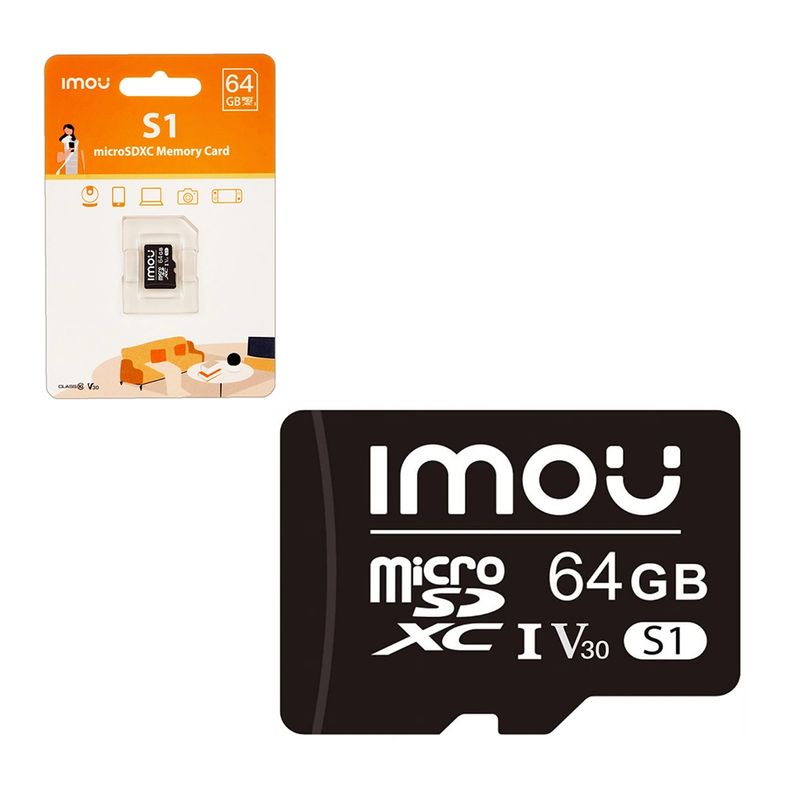 GENERICO - TARJETA MICROSD 64B CLASE 10 IMOU DAHUA PARA CAMARAS