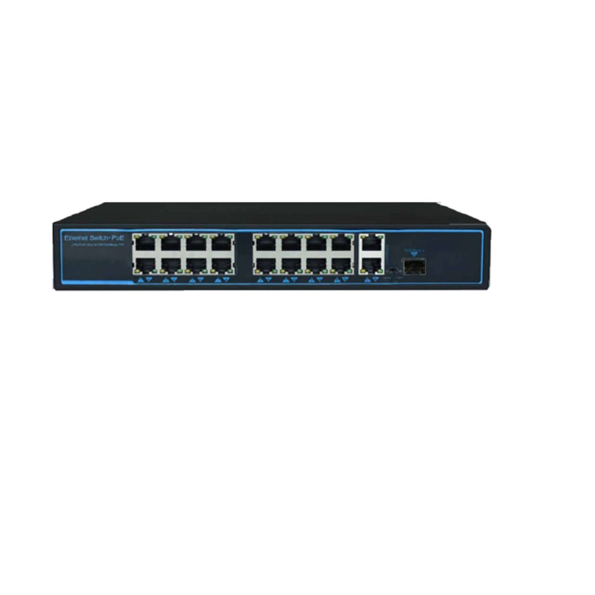 ZER - SWITCH DE 16 PUERTOS POE BASE 100 2 PUERTOS BASE 1000 1 SFP CCTV