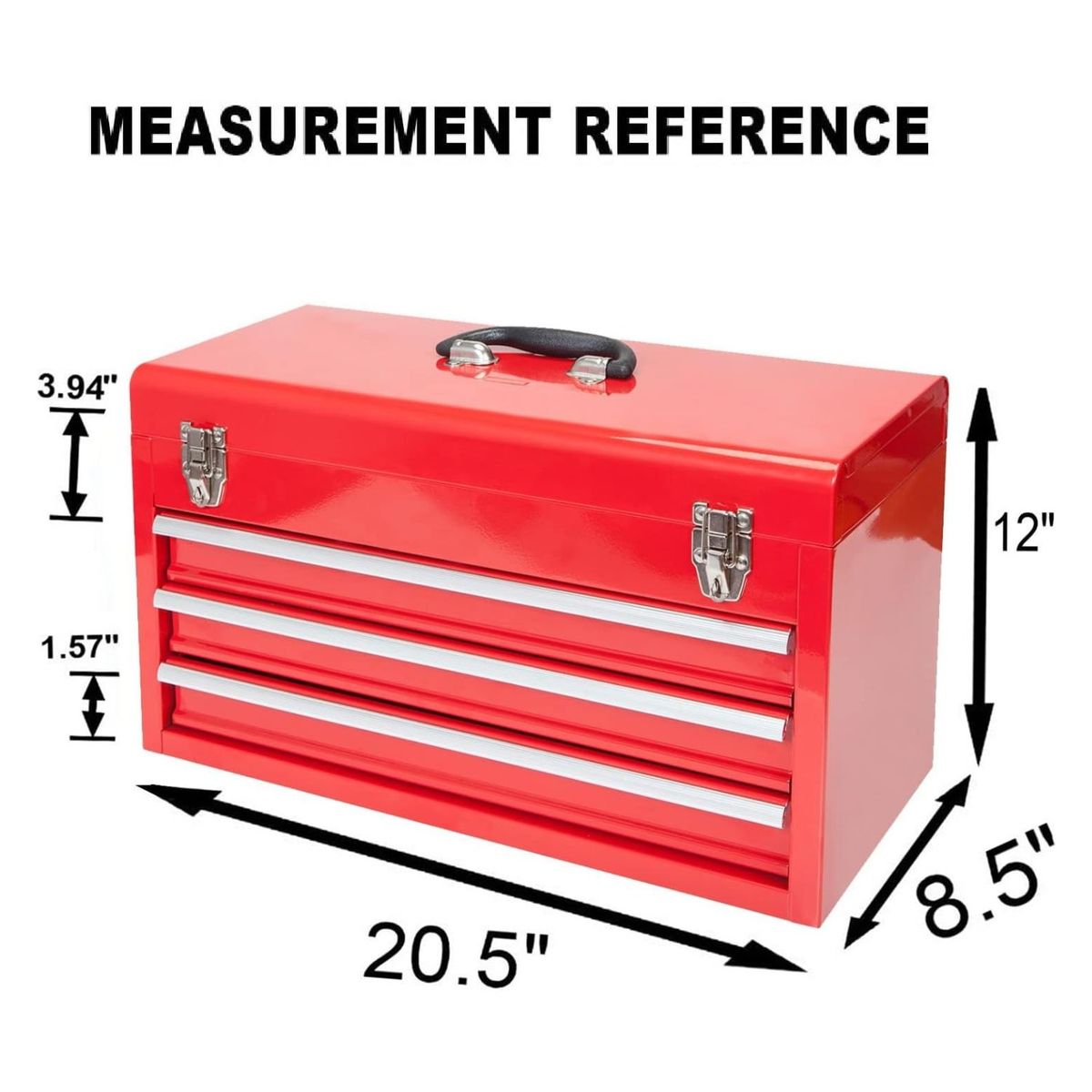 TORIN BIG RED - Caja De Herramientas Metalica 3 Gavetas Marca Big Red
