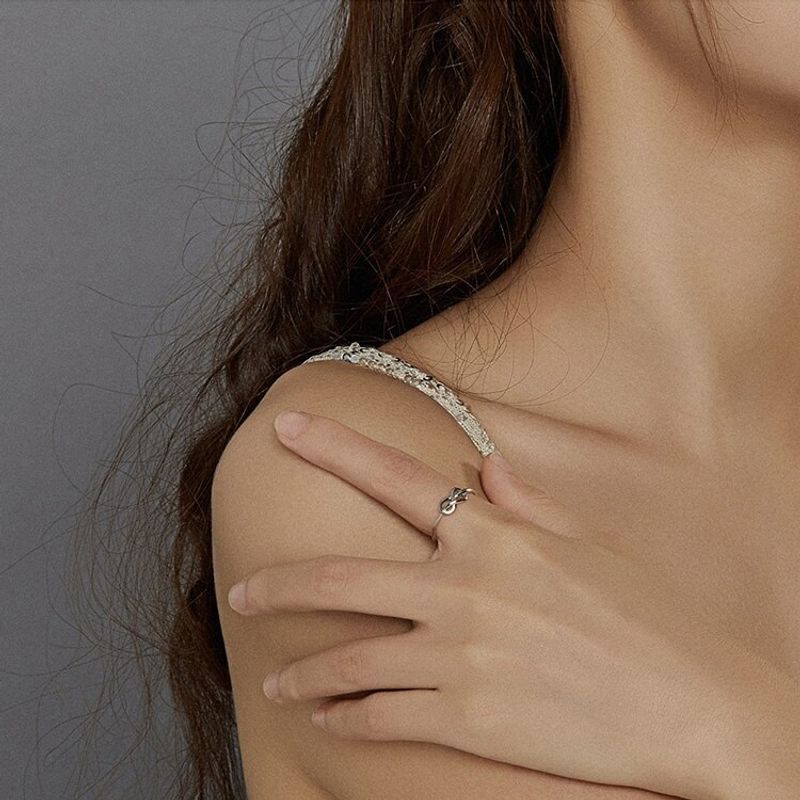 ALHAJAS - Anillo Compromiso Ajustable Mujer Amor Infinito Plata 925