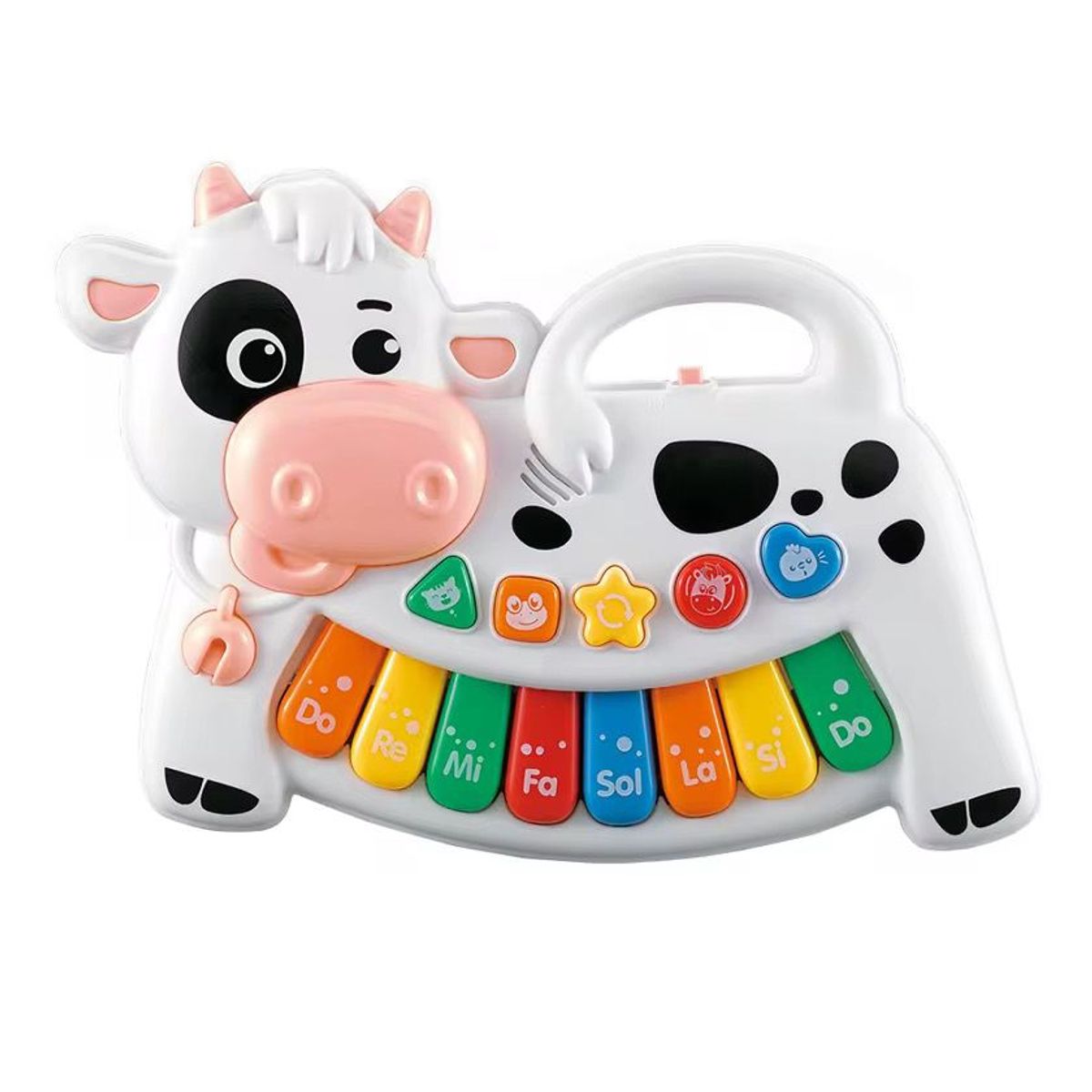 GENERICO - Mini Piano Para Niños Juguete Diseño Vaca Blanca