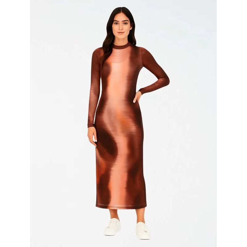 MOLGOA - Vestido Largo mesh - The Polaris Morado
