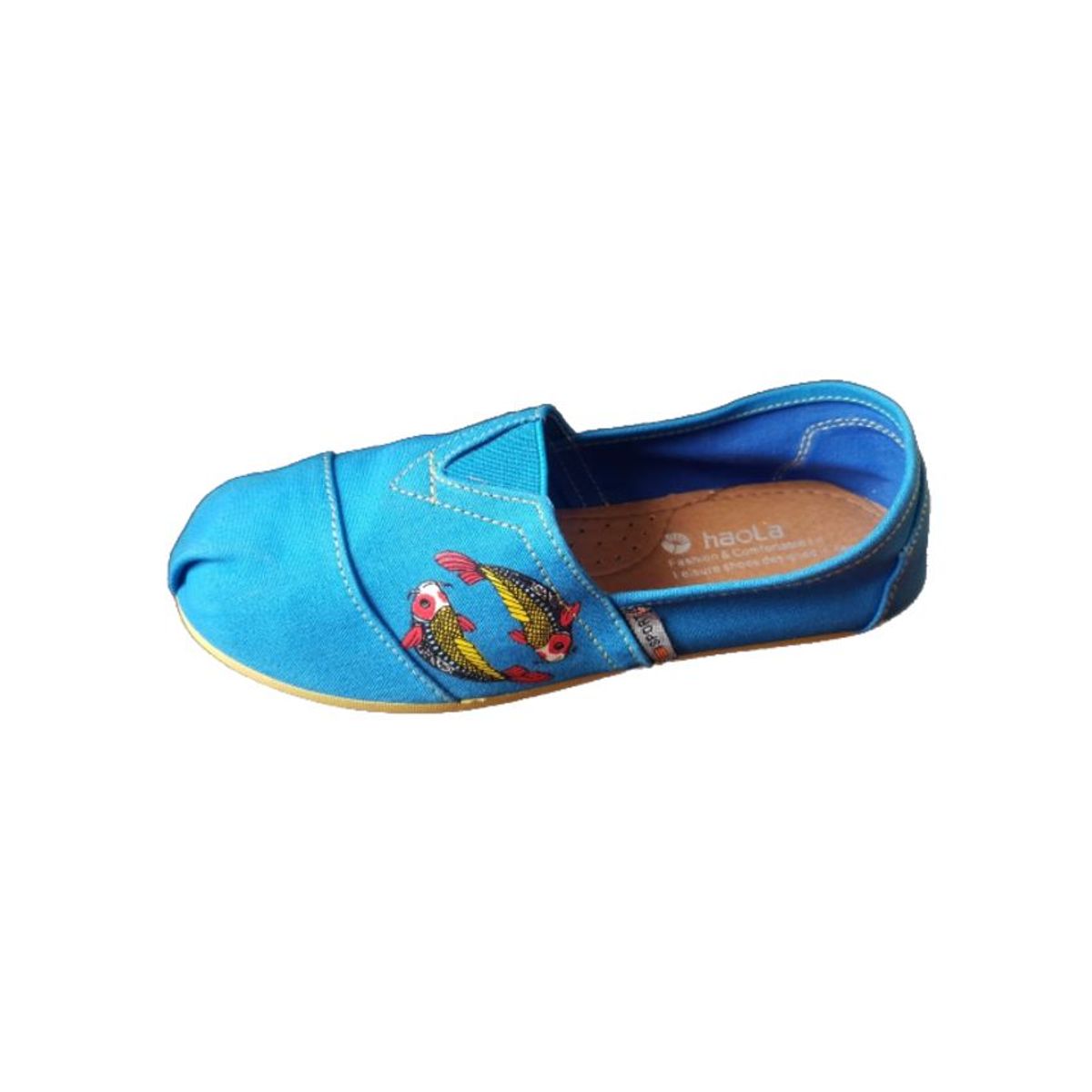 100 - Alpargatas sport azul mar con peces