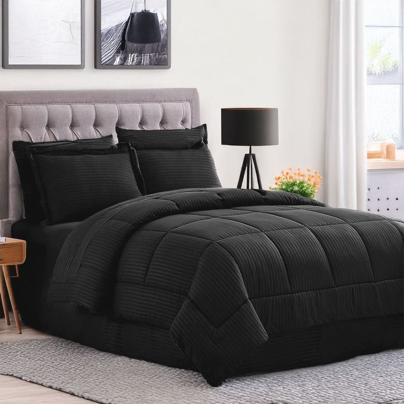 GENERICO - Edredón Tipo Plumón - Cama King Negro