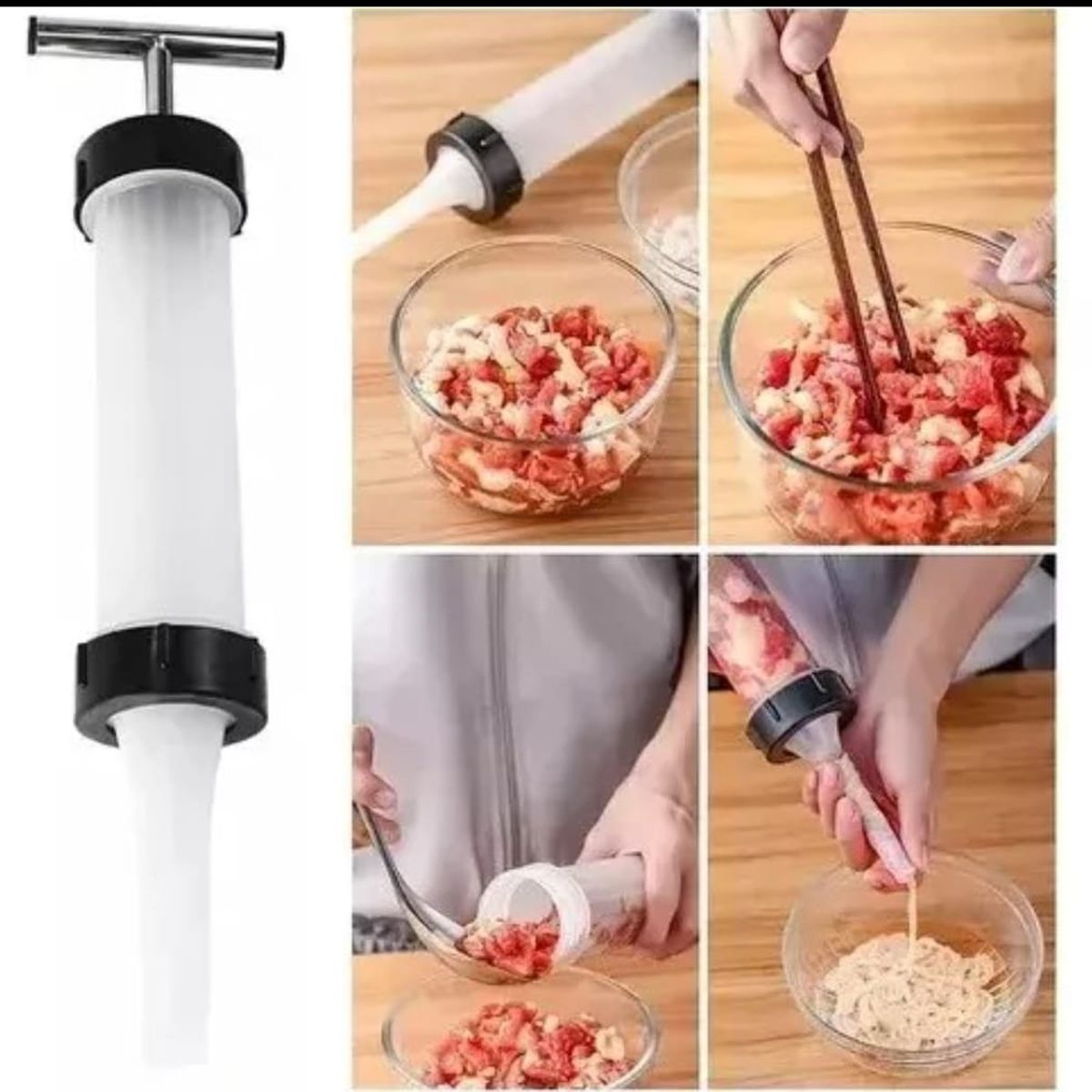 GENERICO - Embudo para alimentos Máquina manual para embutidos