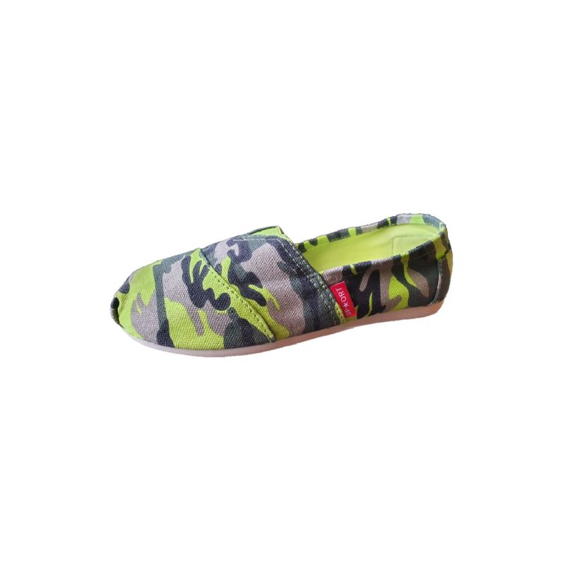 100 - Alpargatas Sport Tipo Camuflado Color Verde