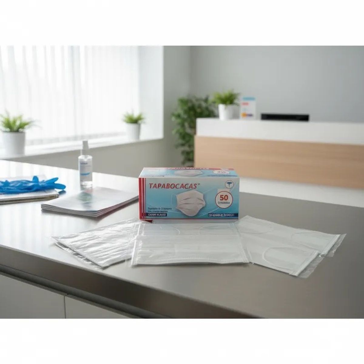 GENERICO - Tapabocas Termosellados Caja x50 Unidades AZUL Hipoalergénico