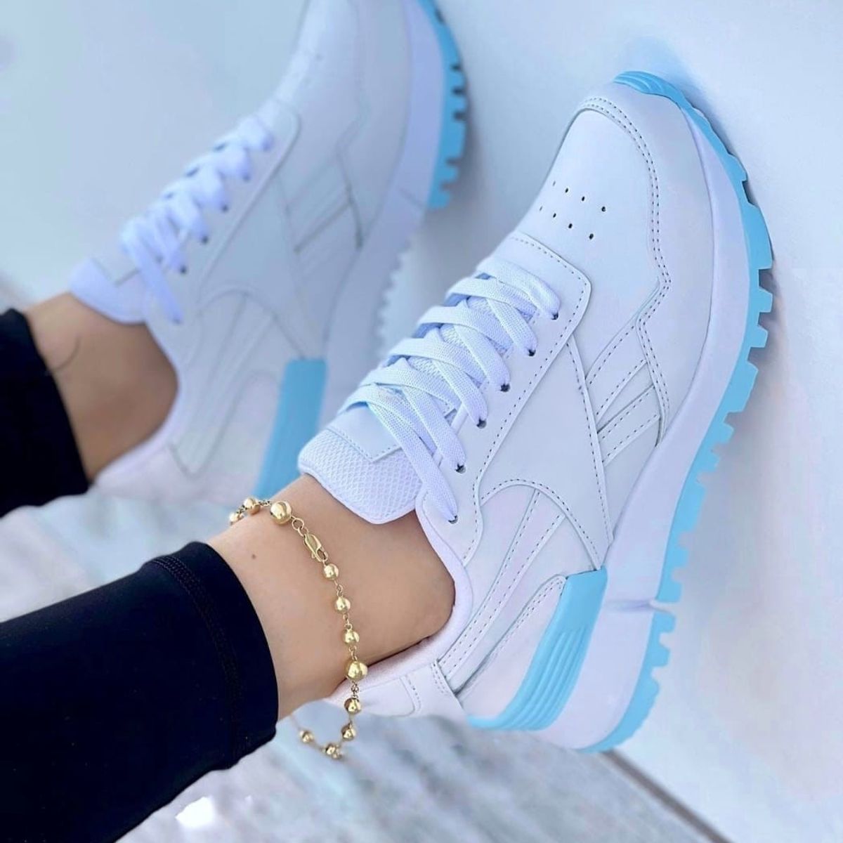 NACIONAL - Tenis Celeste Dama Zapatillas Zapatos Mujer Lindos Moda Casual