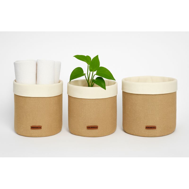 NOSSARENA - Set x 3 Canastos organizadores 15x20cm Yute