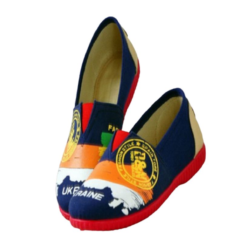100 - Alpargatas Con Ucraine Color Azul
