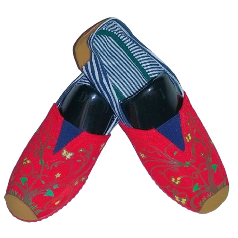 100 - Zapatillas Con Ramas Verdes