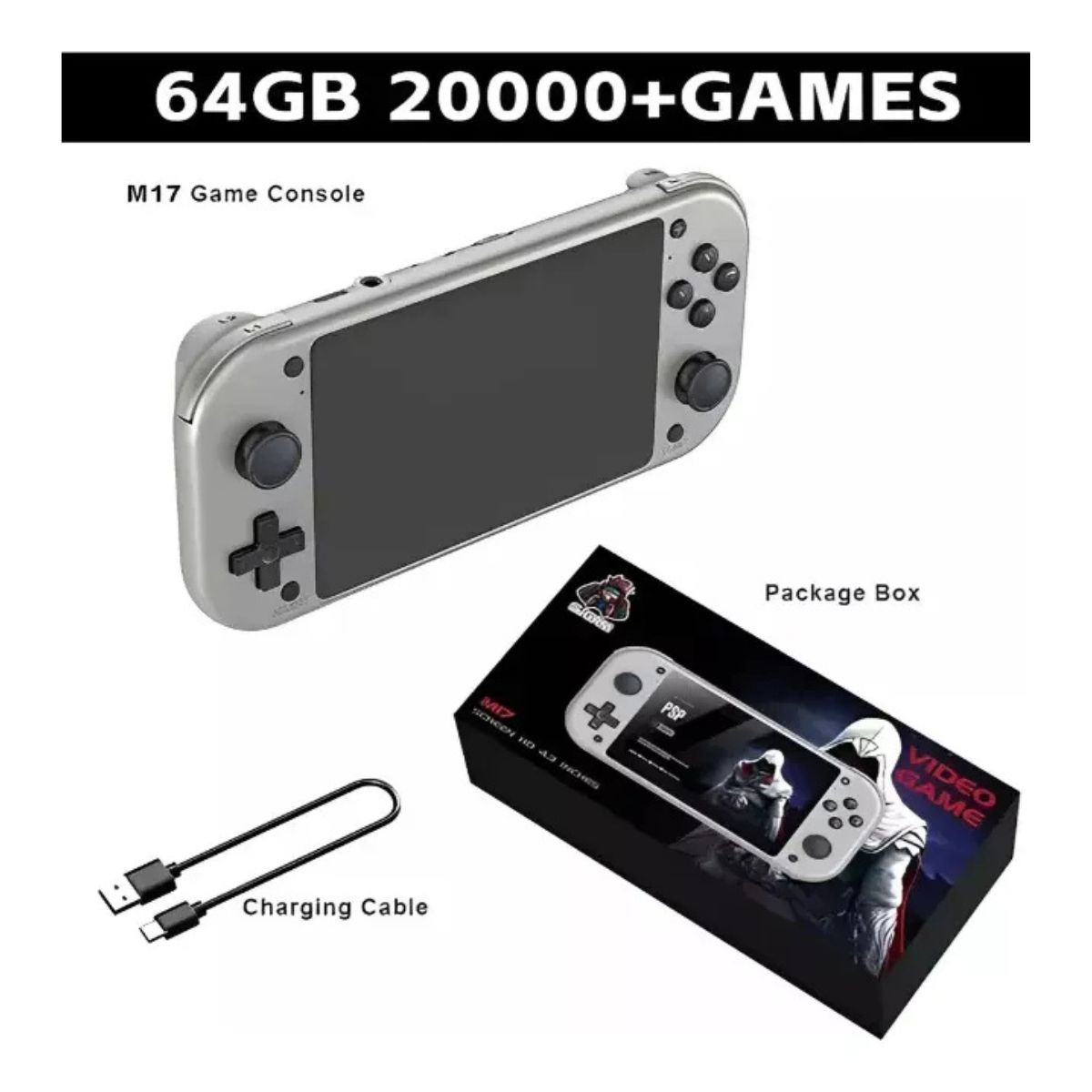 GENERICO - Consola Portatil Video Game Screen Hd Mp5 Inalambrico M17