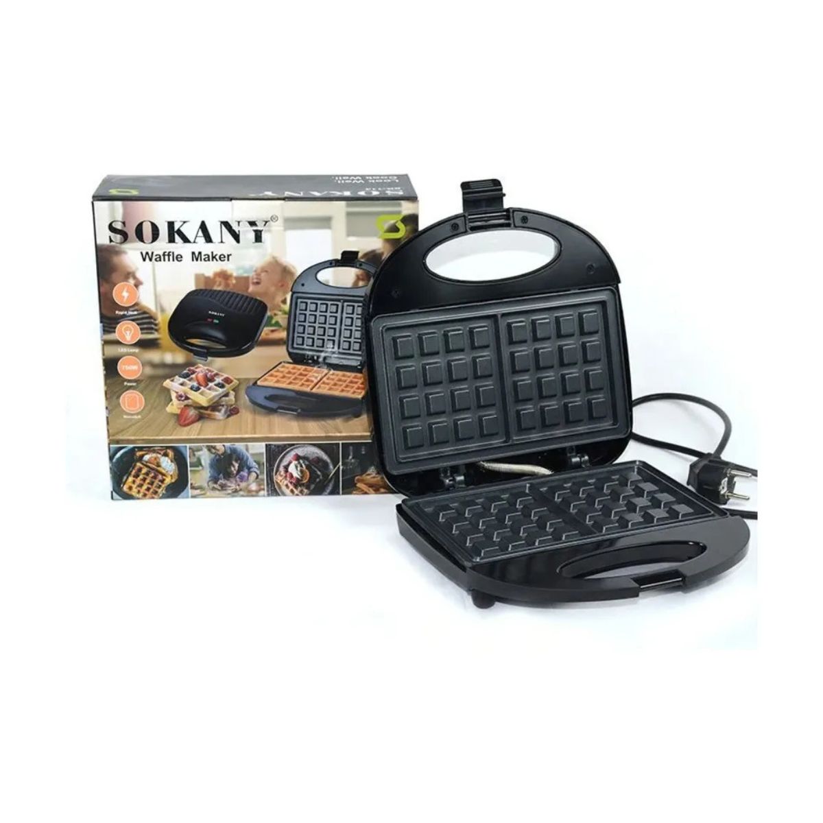 SOKANY - Waflera 2 Puestos Antihaderente Sokany Sk-113
