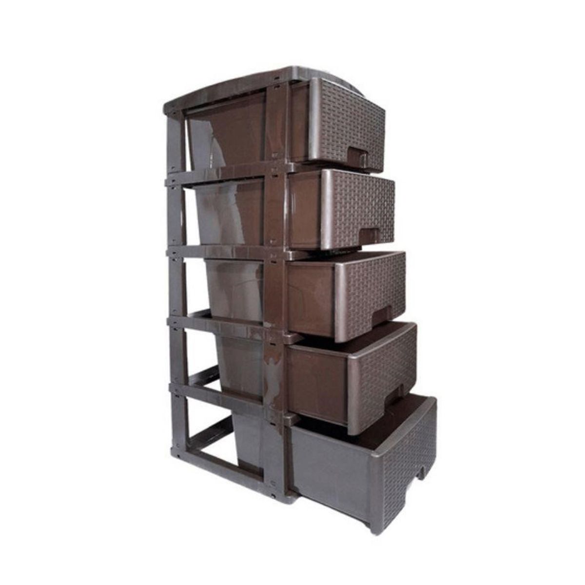 COLPLAST - Practimueble Pequeño Colplast X 5 Rattan Wengue