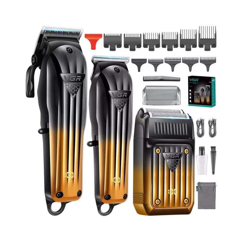 VGR - KIT De Peluqueria VGR V-644 Original E Inalambrico 3 En 1