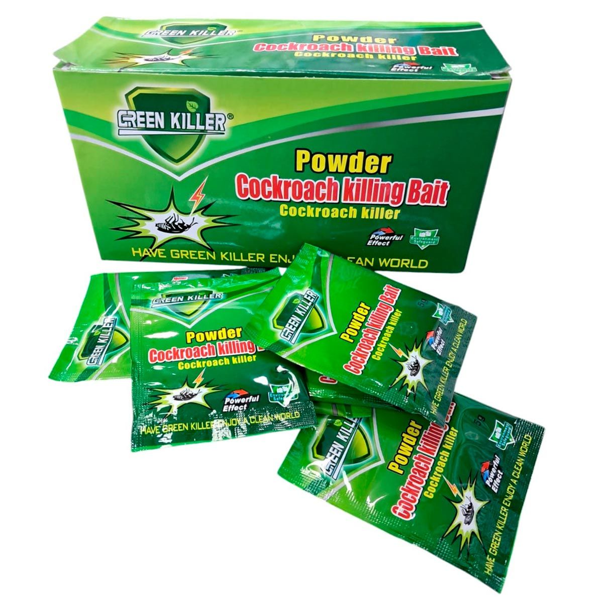 GENERICO - Cebo en Polvo Mata Cucarachas 50 Sobres Efecto Rápido GK01