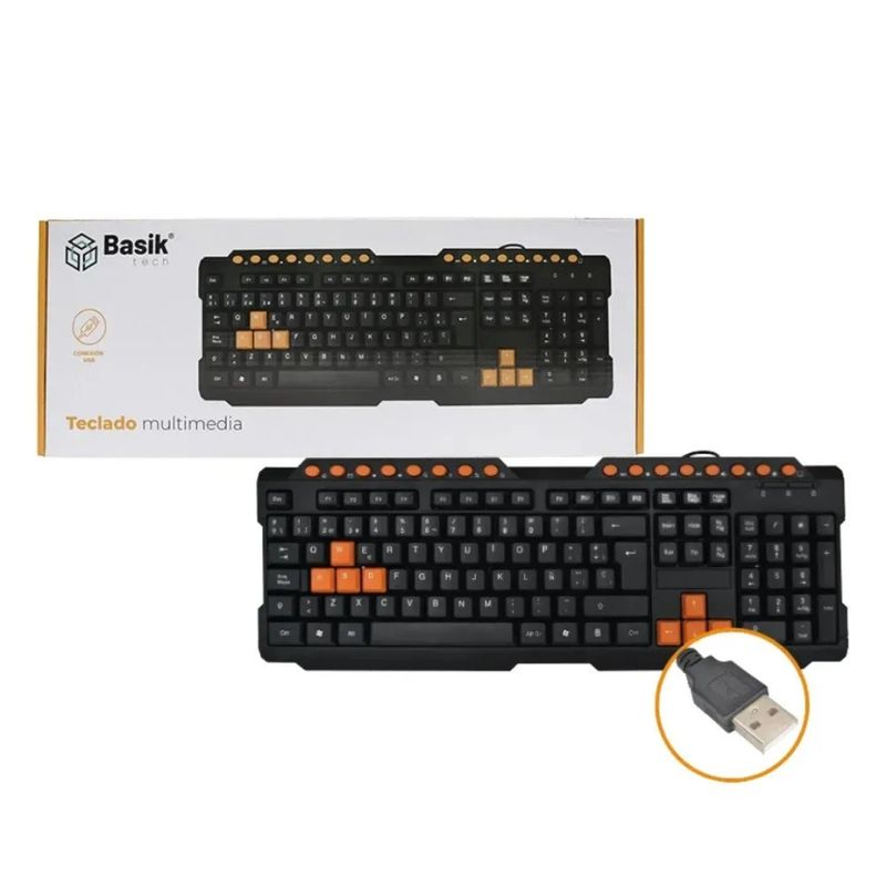 BASIK TECH - Teclado Basik Tech Multimedia Bst09t 80165