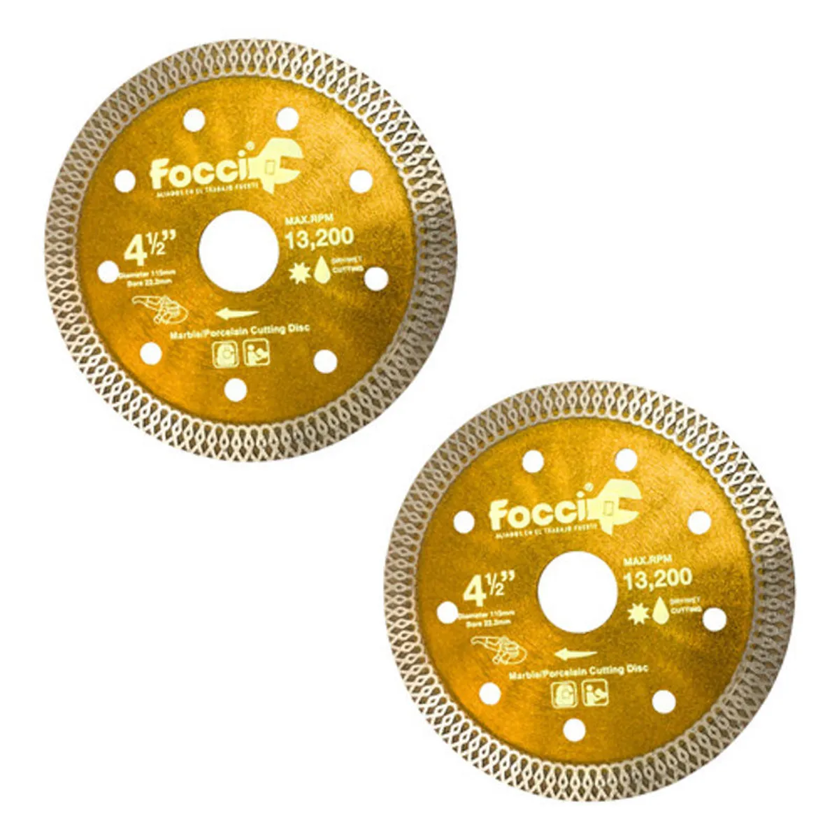 GENERICO - 2 Disco De Corte Sierra Diamante Mármol Vidrio Porcelanato