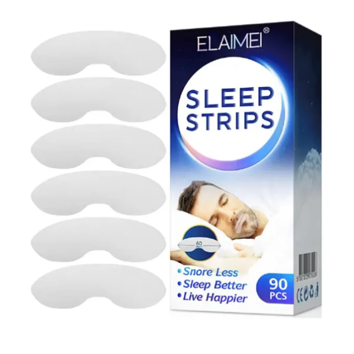 INNOVA - Tiras Para Dormir Antirronquidos 90 Pcs Mejora La Respiración