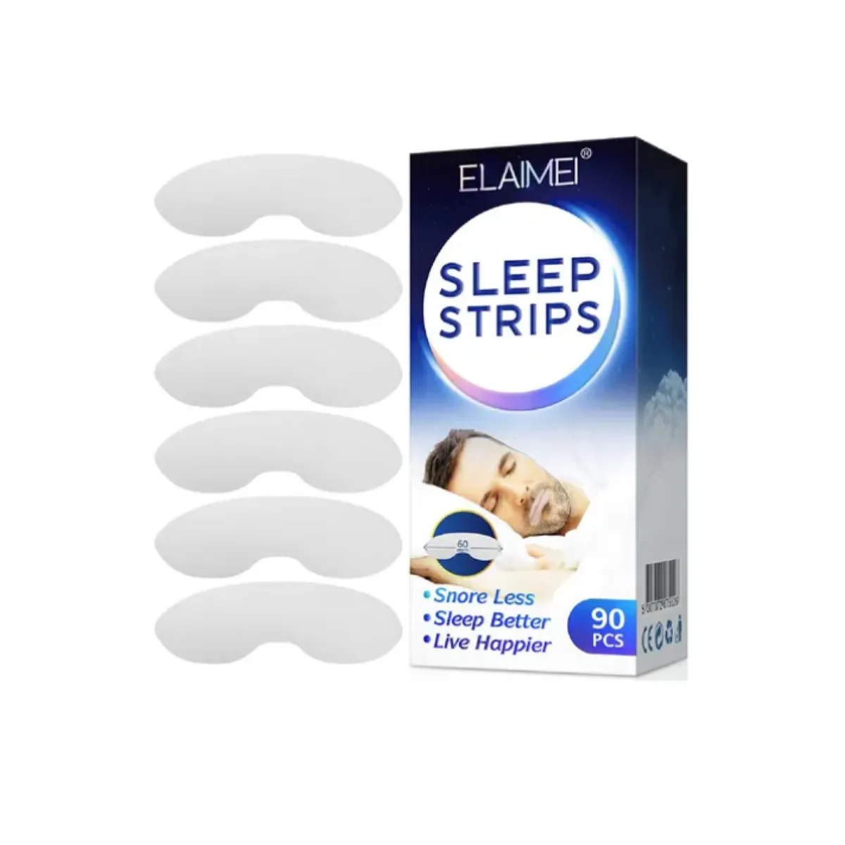 INNOVA - Tiras Para Dormir Antirronquidos 90 Pcs Mejora La Respiración