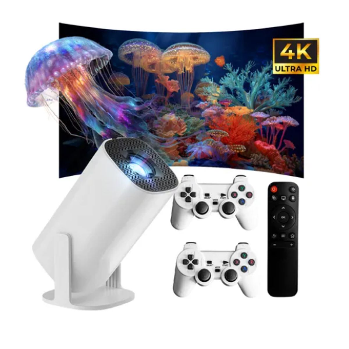 INNOVA - Proyector Smart P 30 Max Pro 4k Android 11 Wifi 5g + 2 Controles