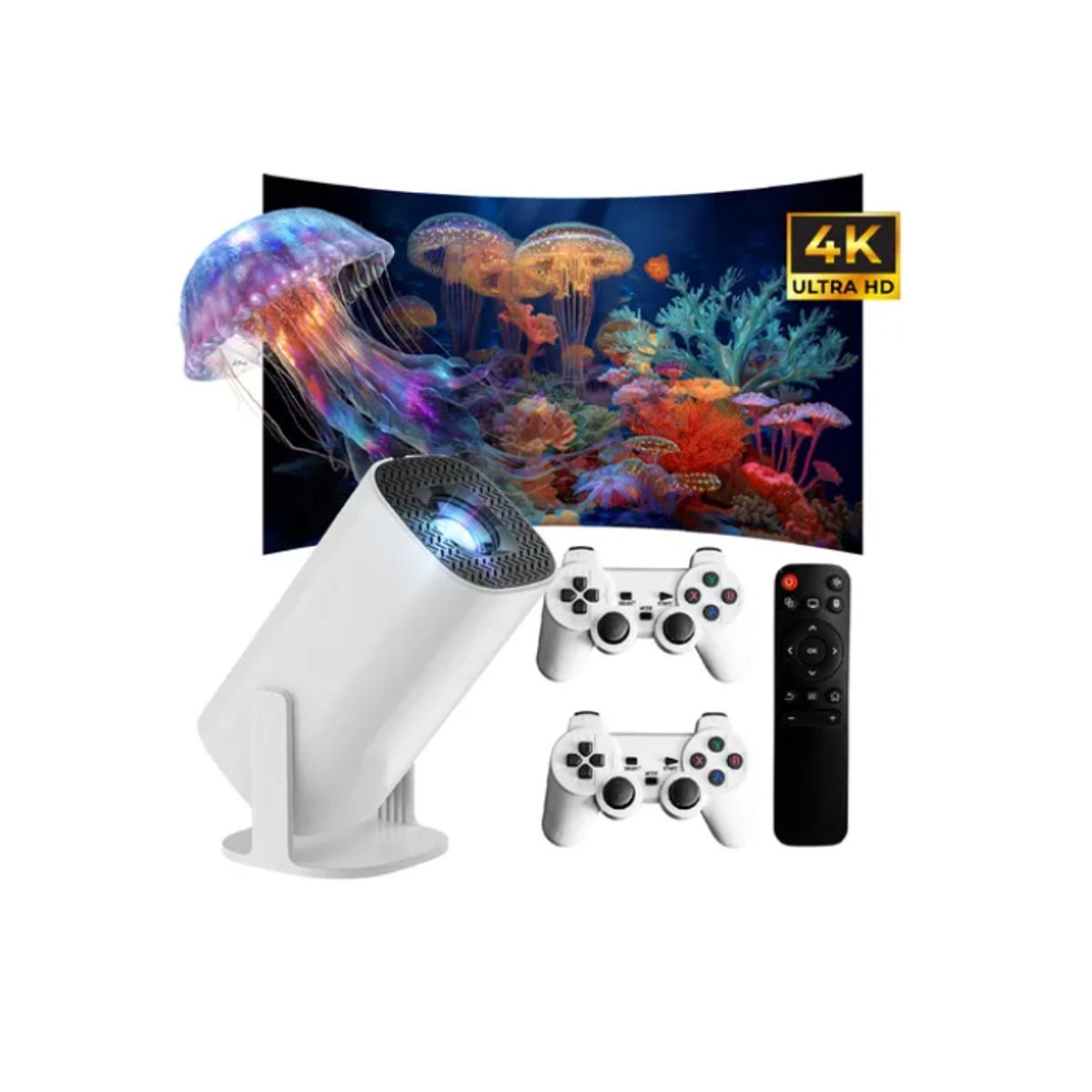 INNOVA - Proyector Smart P 30 Max Pro 4k Android 11 Wifi 5g + 2 Controles