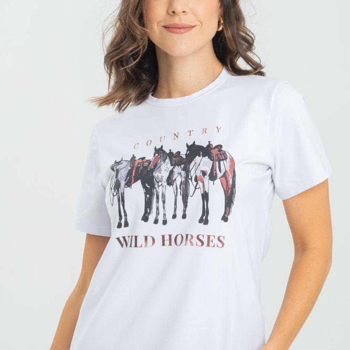 RAGGED - Camiseta horses Blanco Ragged
