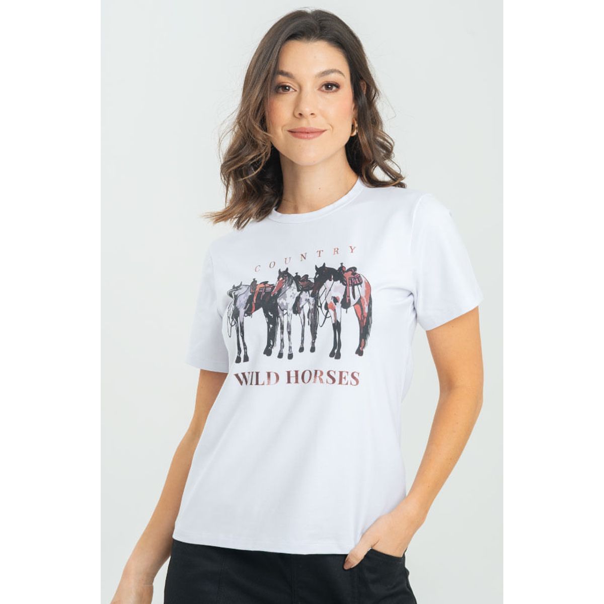 RAGGED - Camiseta horses Blanco Ragged