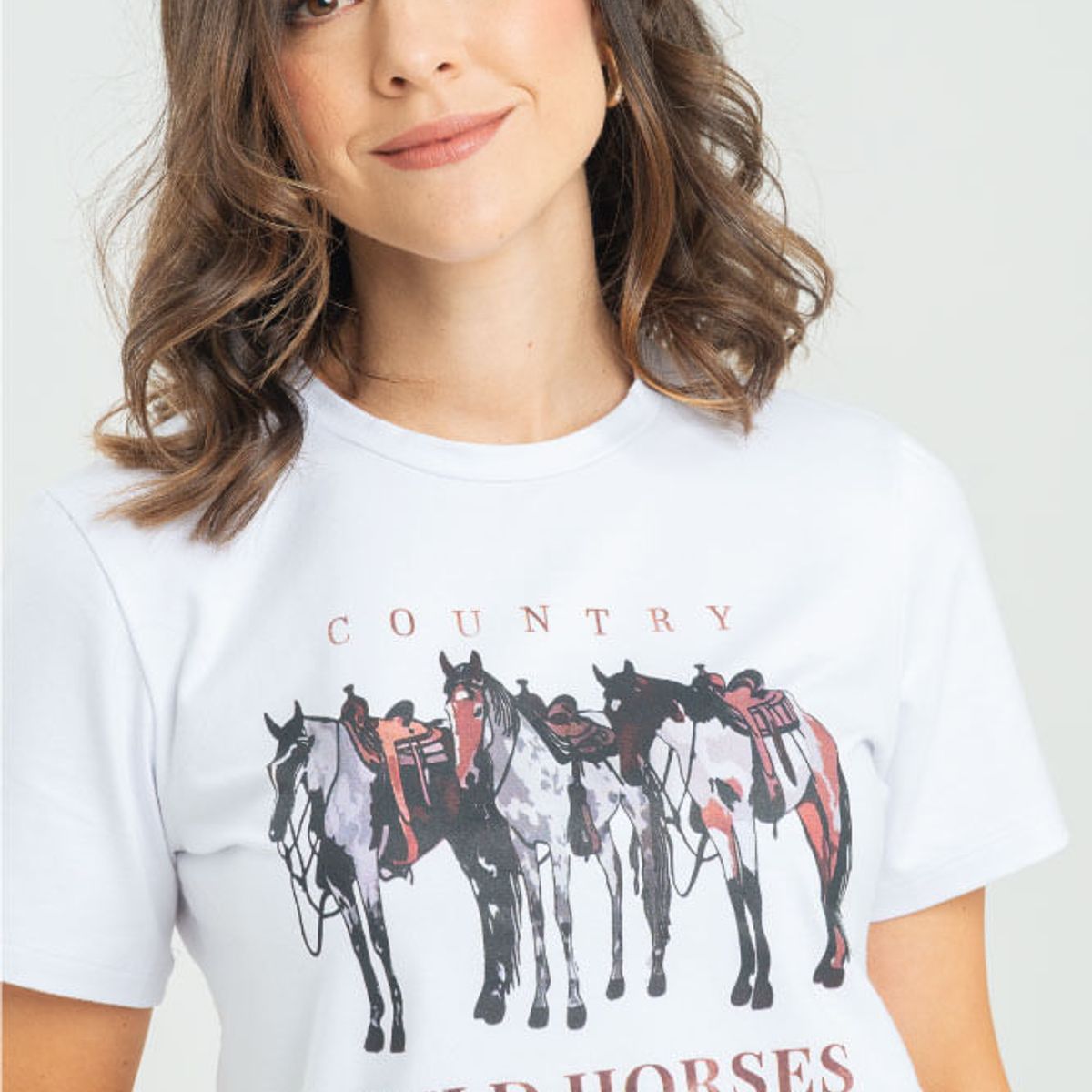 RAGGED - Camiseta horses Blanco Ragged