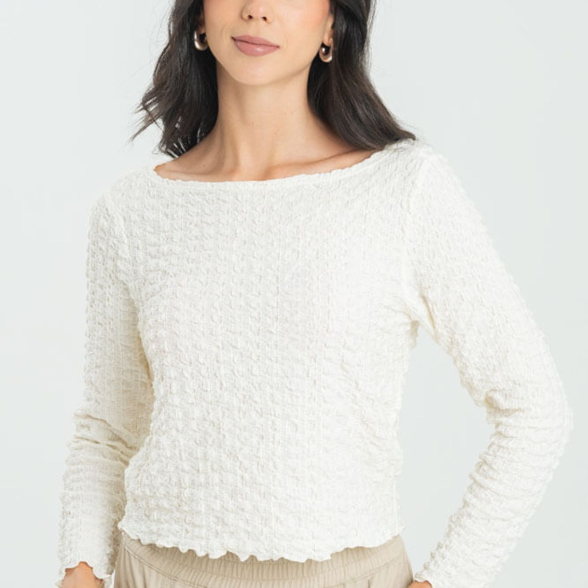 RAGGED - Blusa carson Marfil Ragged