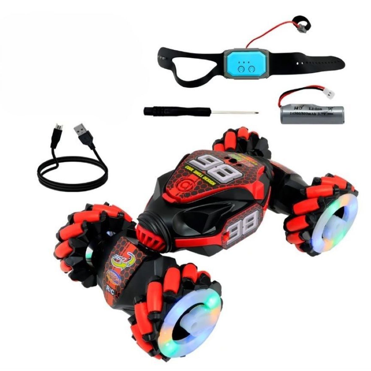 ZHOPI CO - Carro Control Remoto Reloj Sensor De Gesto Luces