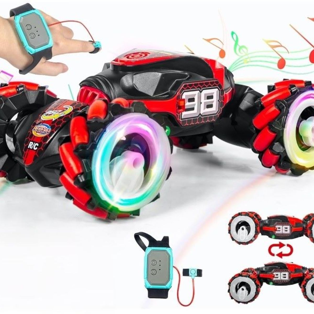 ZHOPI CO - Carro Control Remoto Reloj Sensor De Gesto Luces