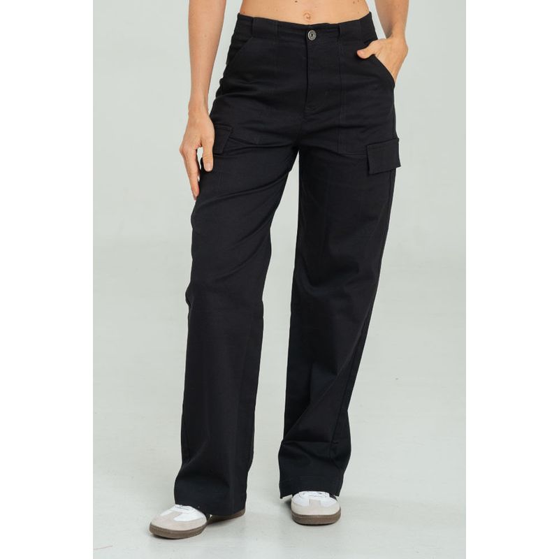 RAGGED - Pantalon dril maxy Negro Ragged