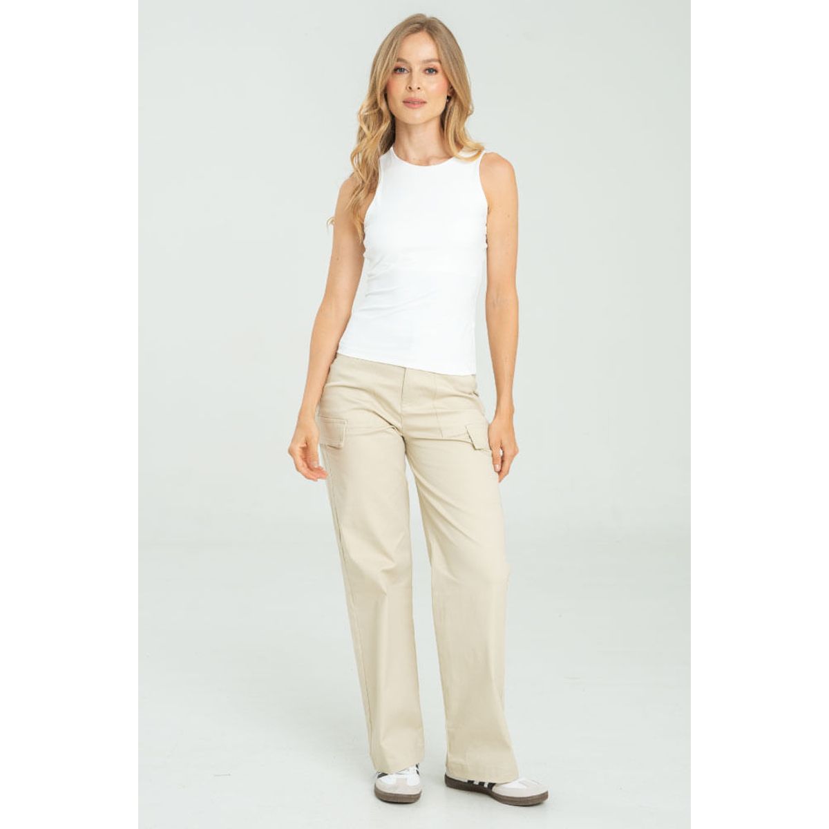 RAGGED - Pantalon dril maxy Beige medio Ragged