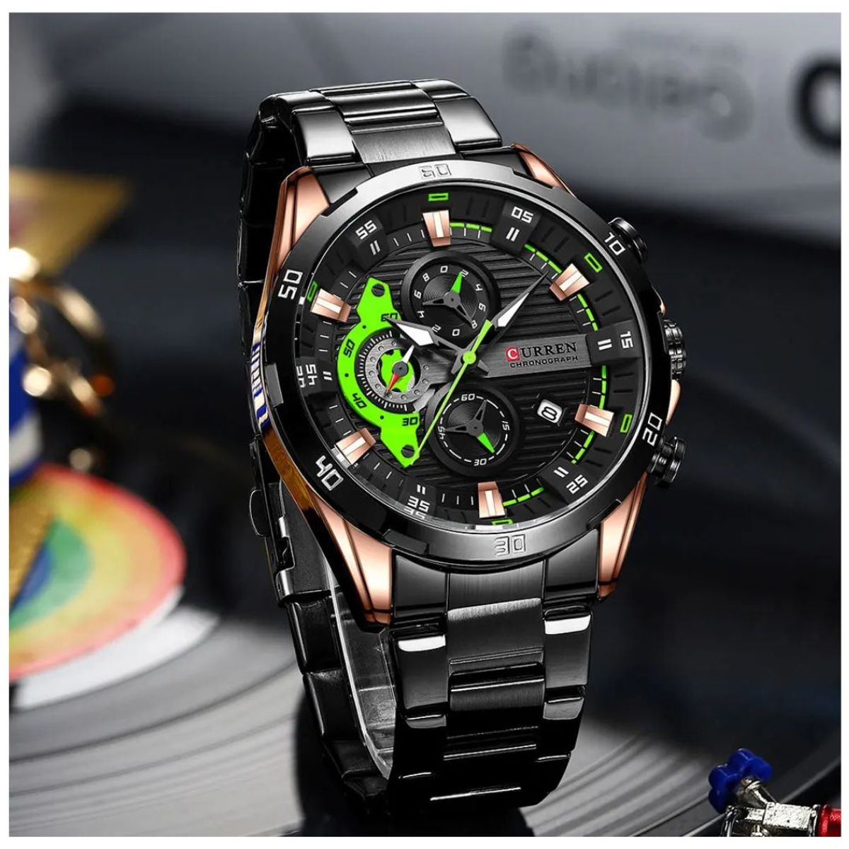 CURREN - Reloj CURREN Cronógrafo 8402 Para Hombre - Negro