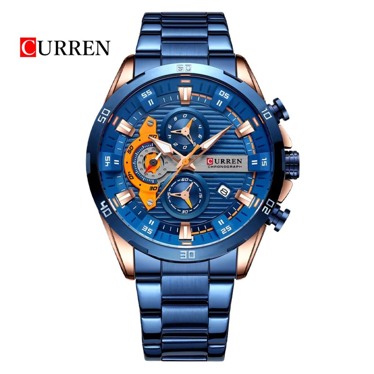Curren - Reloj CURREN Cronografo 8402 Para Hombre - Azul