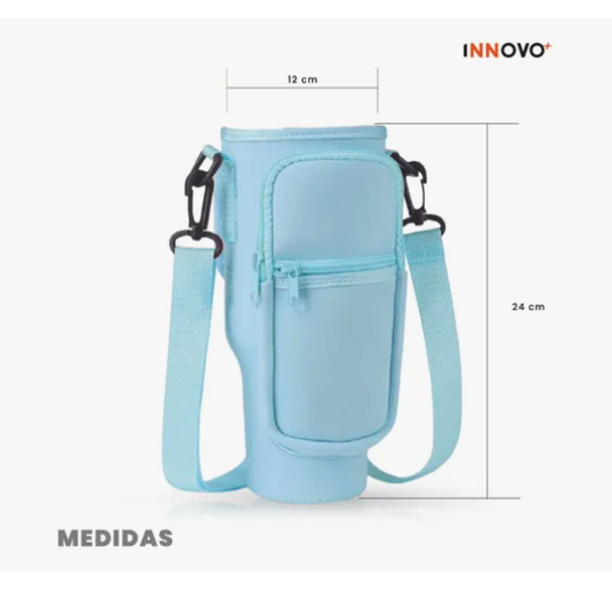 INNOVA - Funda Porta Termo Compatible Stanley Con Compartimientos Innovo Azul