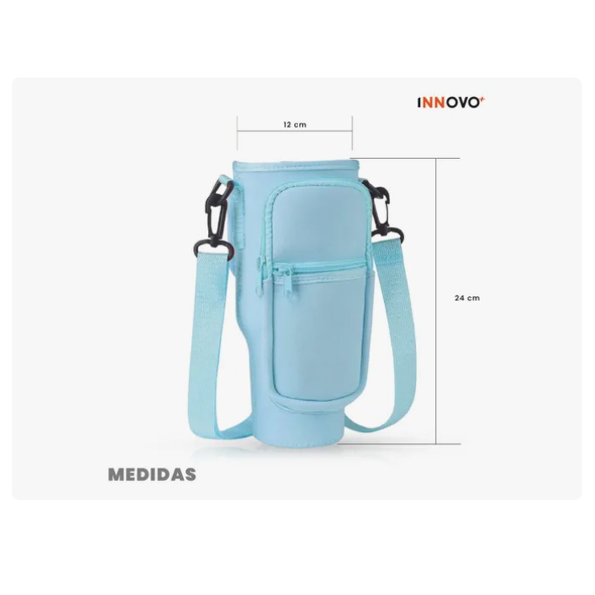 INNOVA - Funda Porta Termo Compatible Stanley Con Compartimientos Innovo Azul