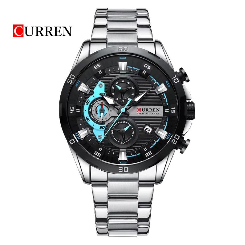 CURREN - Reloj CURREN Cronografo 8402 Para Hombre - Plateado