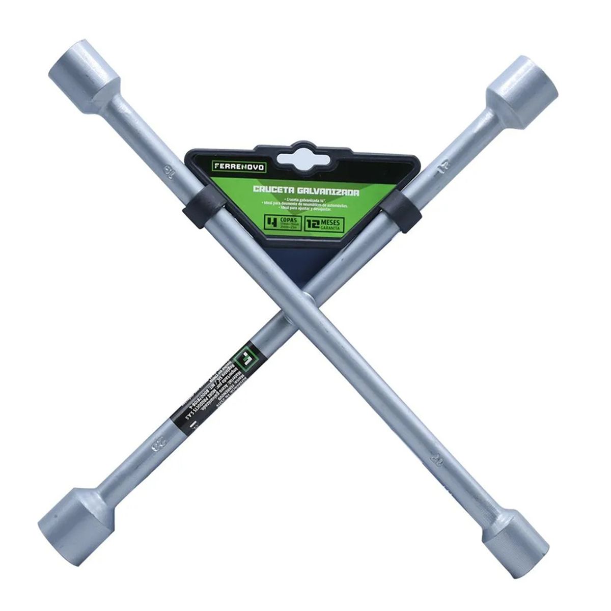 FERRENOVO - Cruceta Galvanizada para carros (17,19,21 y 23 mm Ferrenovo